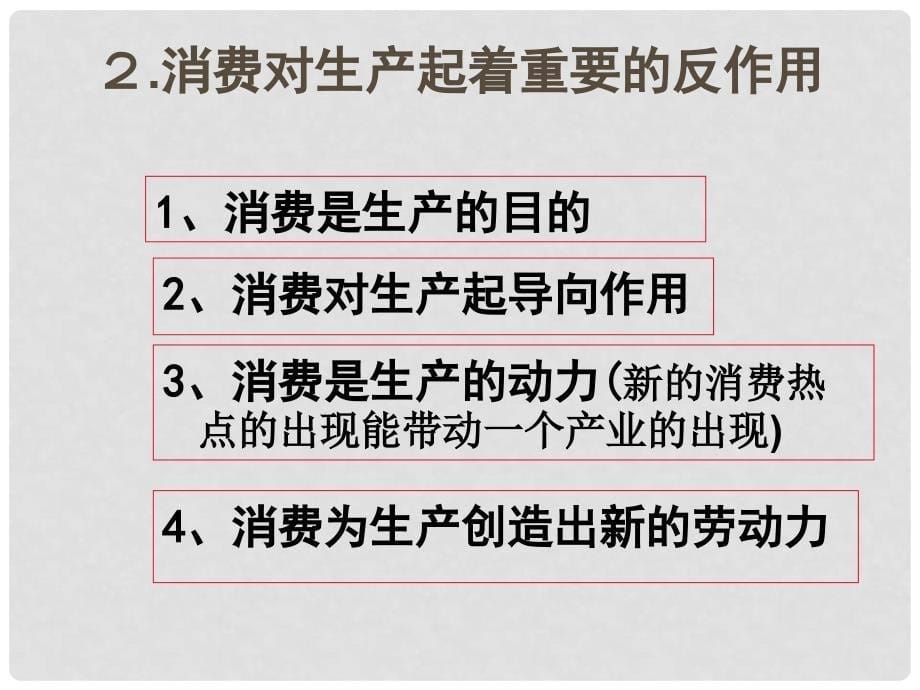 黑龙江省海林市高中政治 第四课 生产与经济制度 第1框 发展生产、满足消费课件 新人教版必修1_第5页