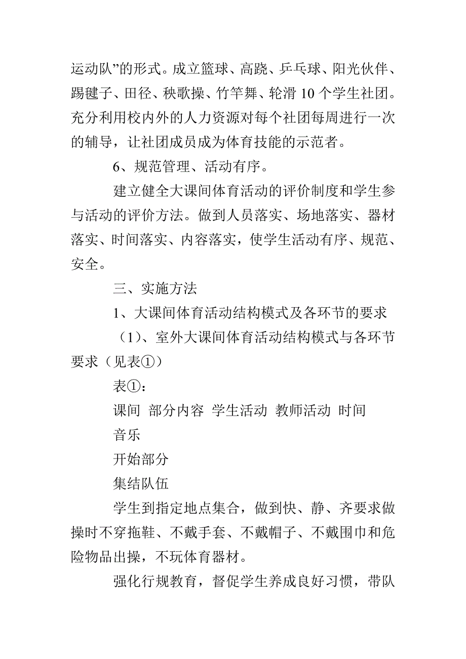 阳罗二小第二学期大课间活动实施方案_第3页