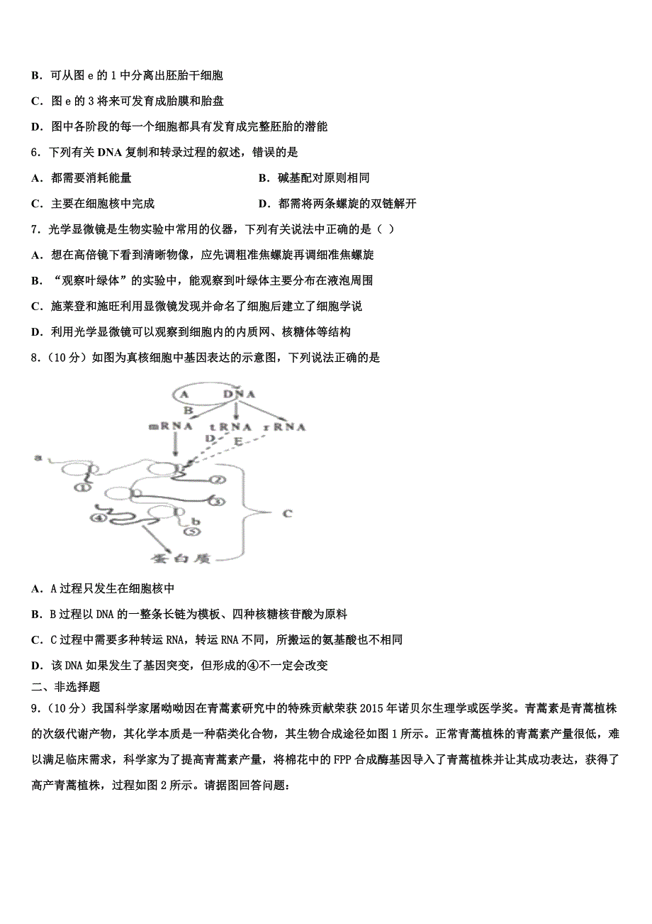 2023年河南省安阳市林虑中学高二生物第二学期期末综合测试模拟试题（含解析）.doc_第2页