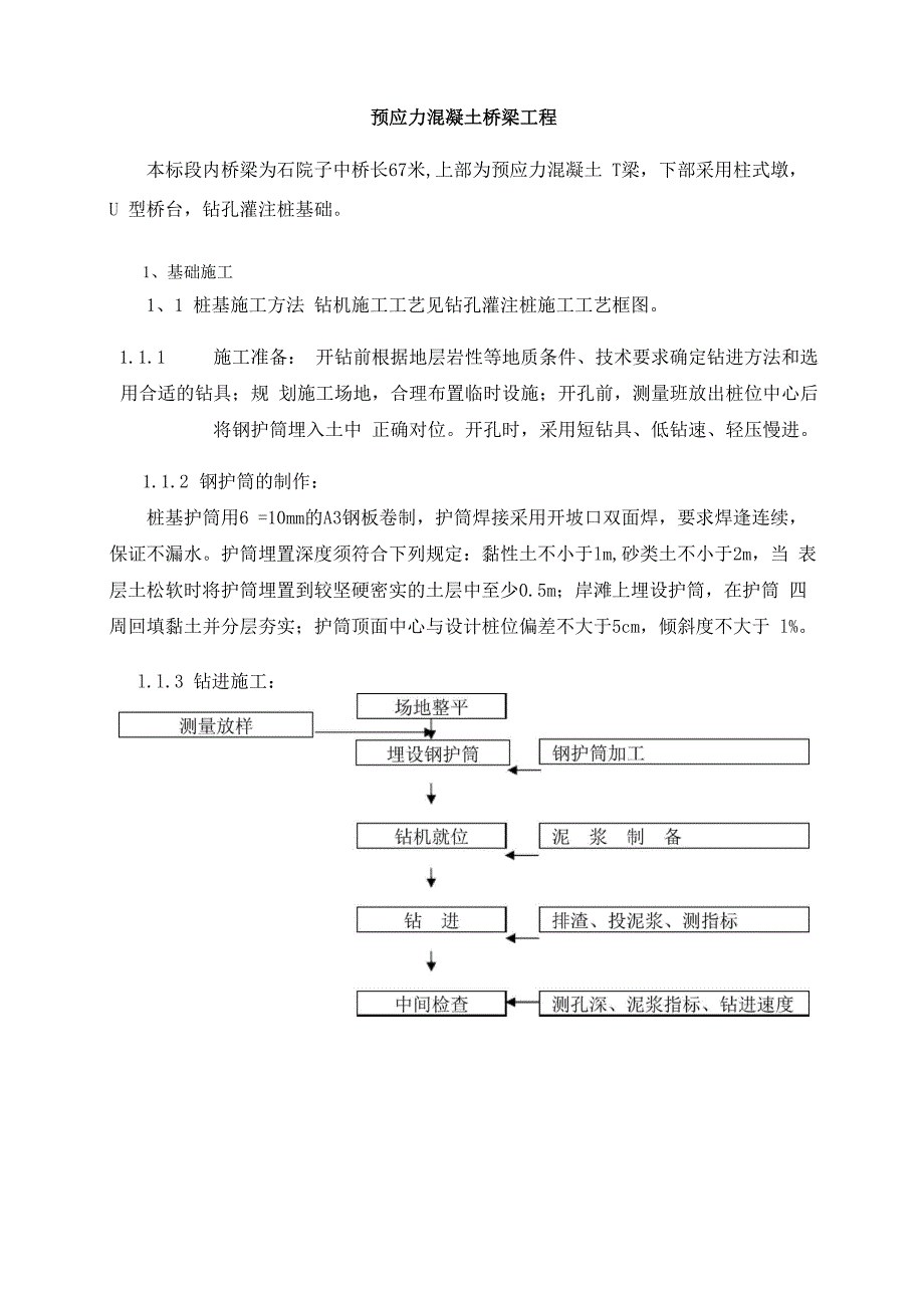 预应力混凝土桥梁工程施工方案_第1页