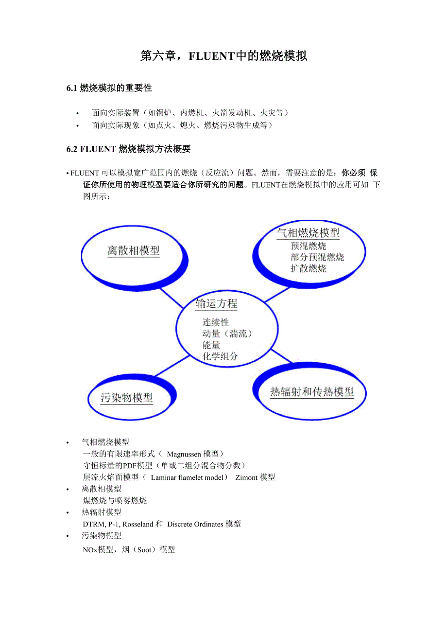 第六章 FLUENT中的燃烧模拟_第1页