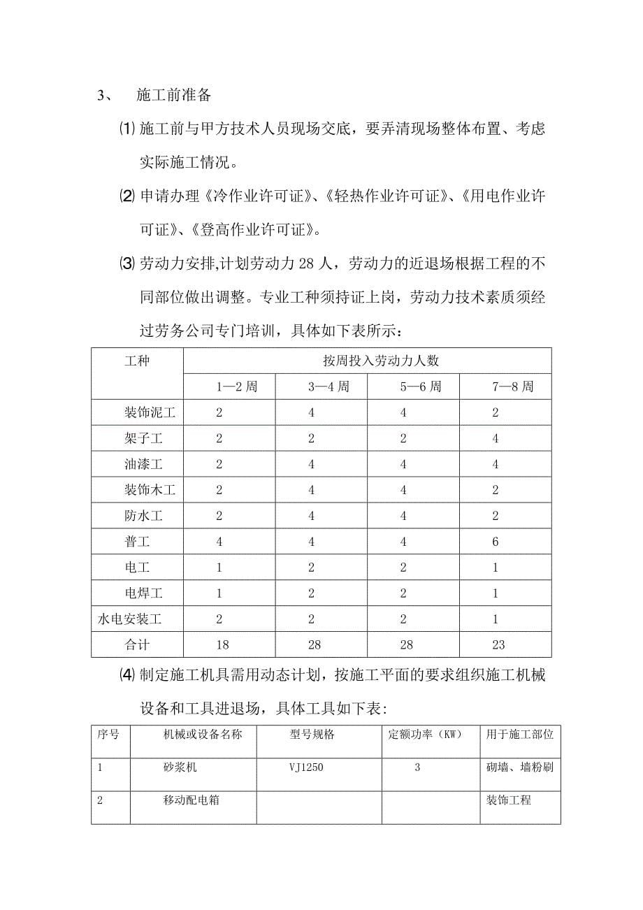 门卫改造施工方案试卷教案_第5页