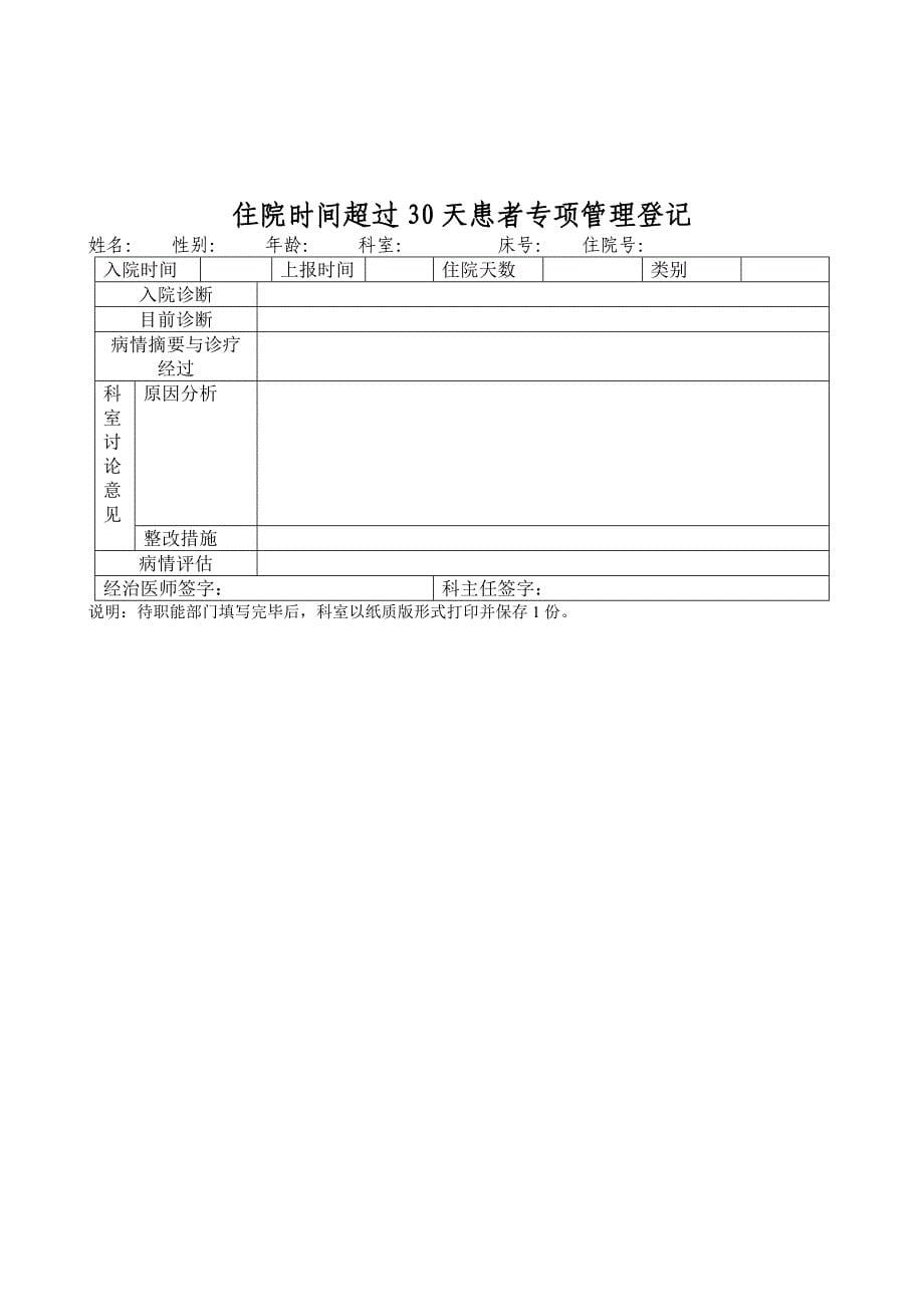 住院超过30天患者管理记录本-_第5页