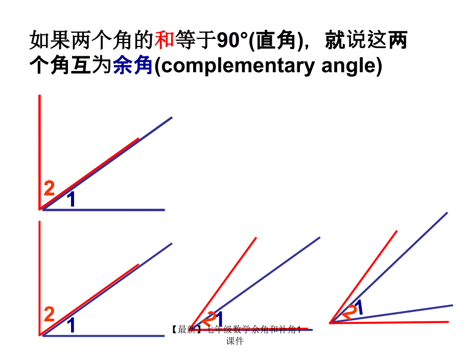 最新七年级数学余角和补角1课件_第4页