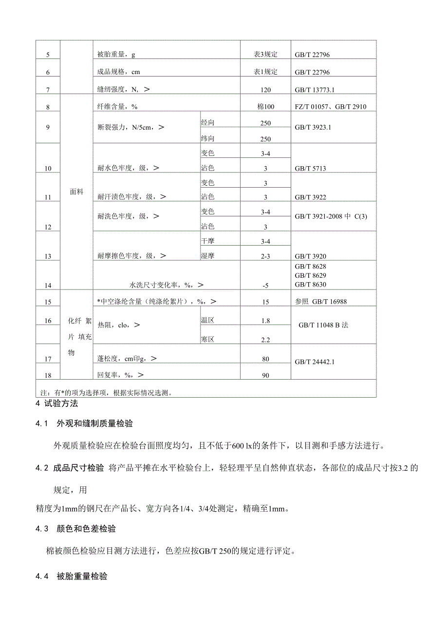 救灾棉被技术规格书_第4页