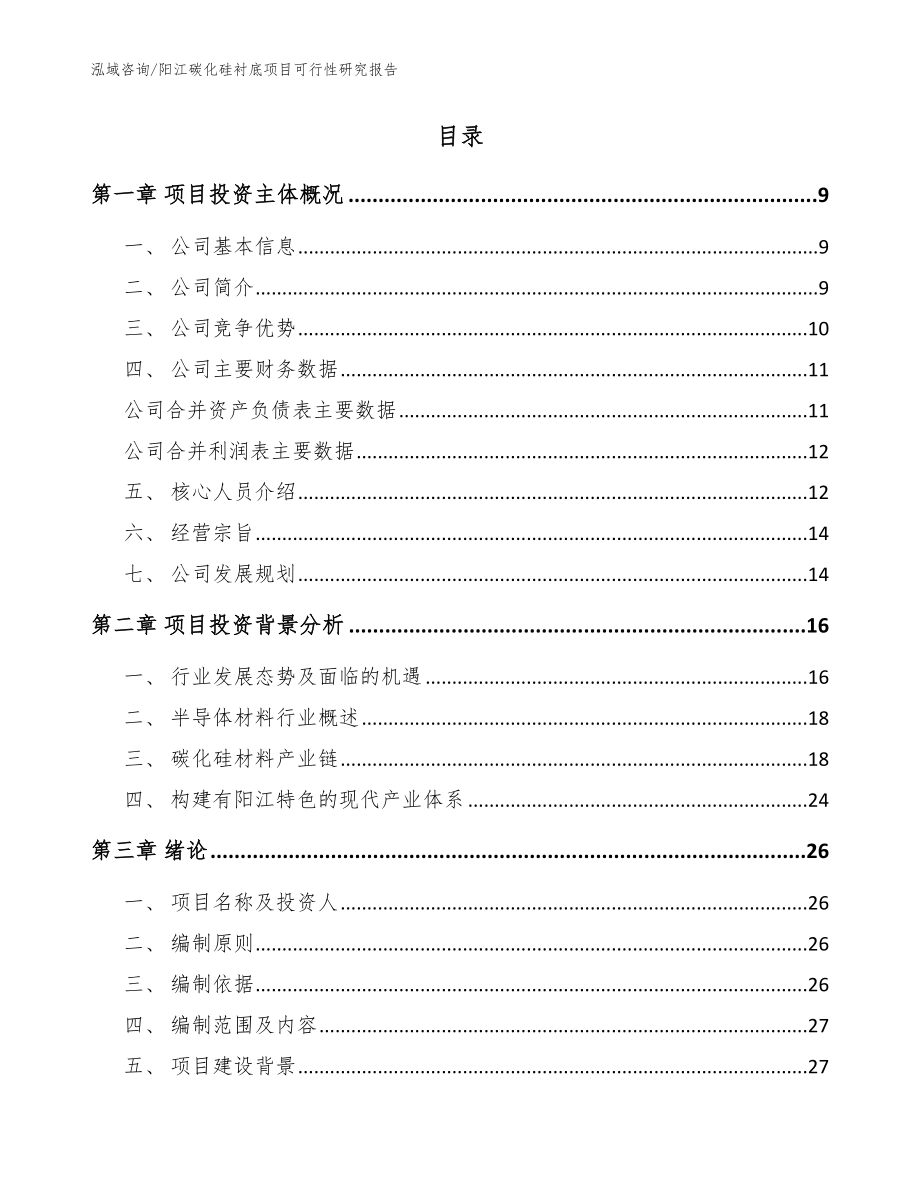 阳江碳化硅衬底项目可行性研究报告_范文_第2页