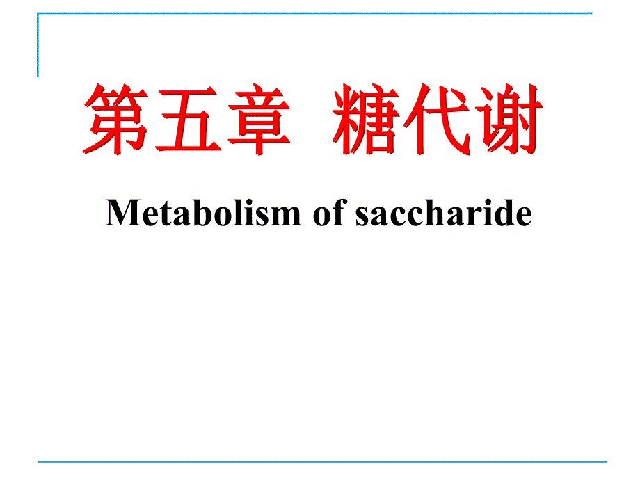 生物化学：第五章 糖代谢_第1页