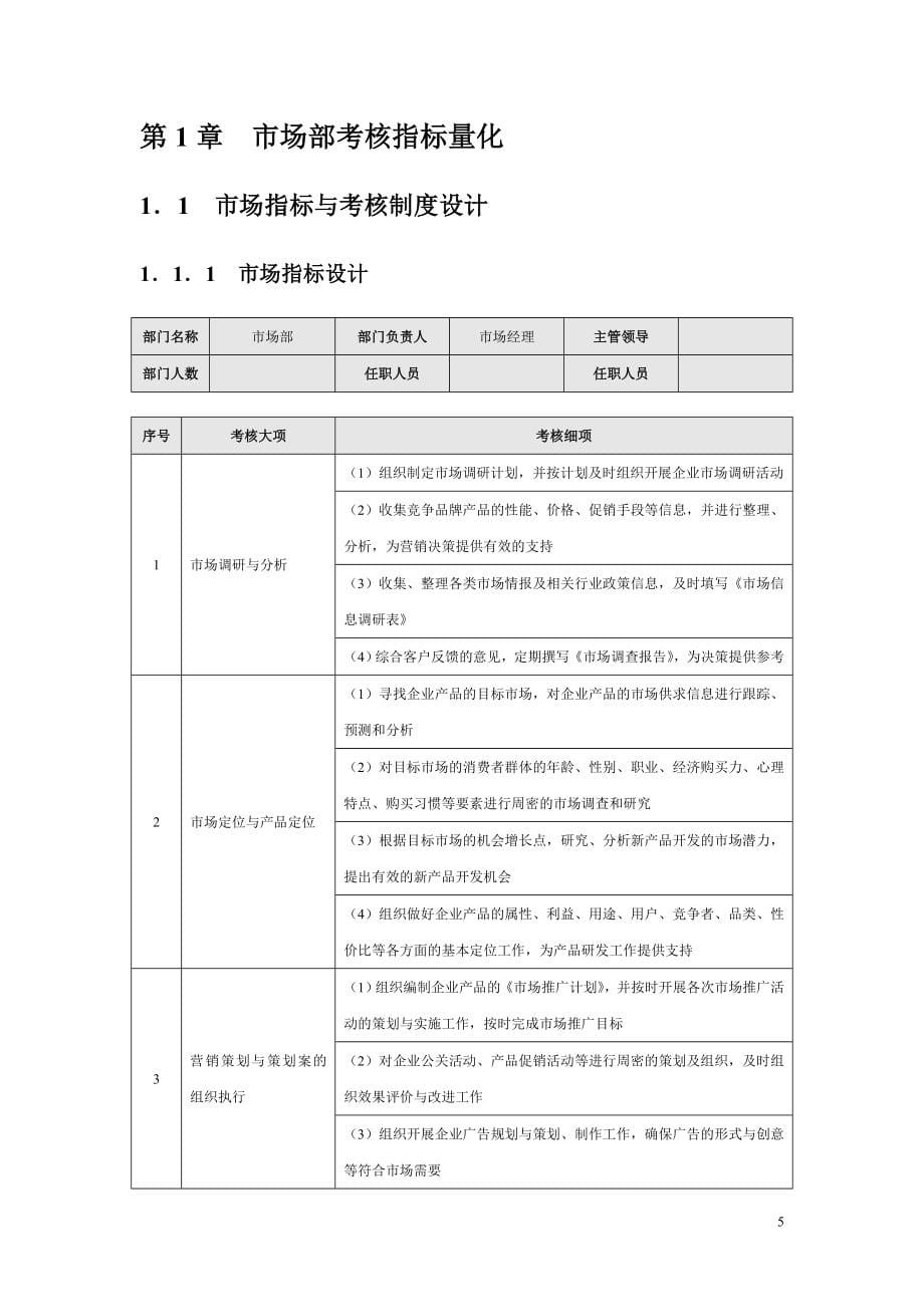 销售人员-KPI绩效考核量化考核制度表格大全.doc_第5页