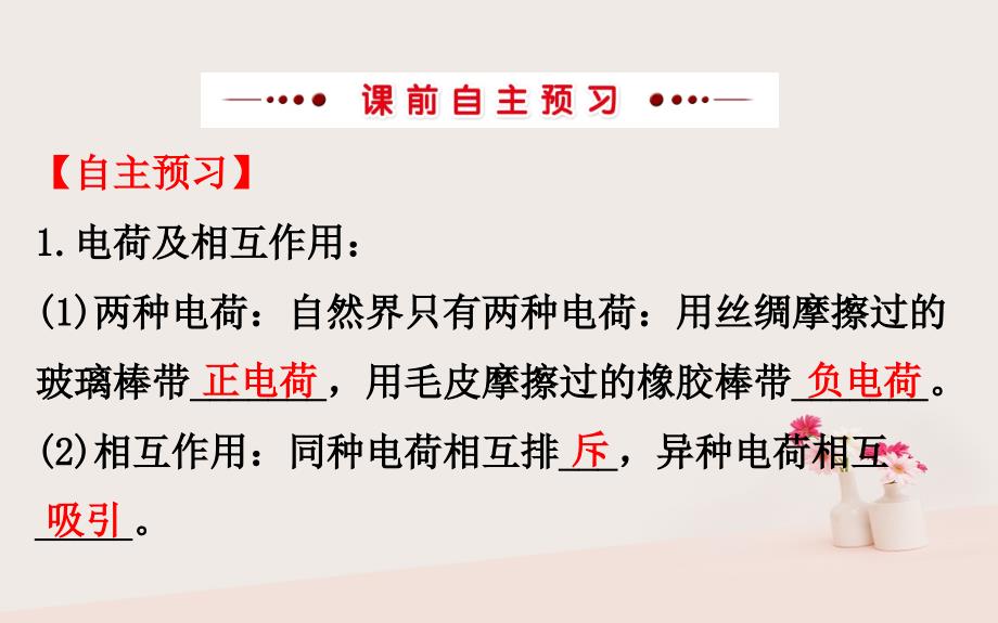 2018-2019学年高中物理 第一章 静电场 1.1 电荷及其守恒定律课件 新人教版选修3-1_第3页