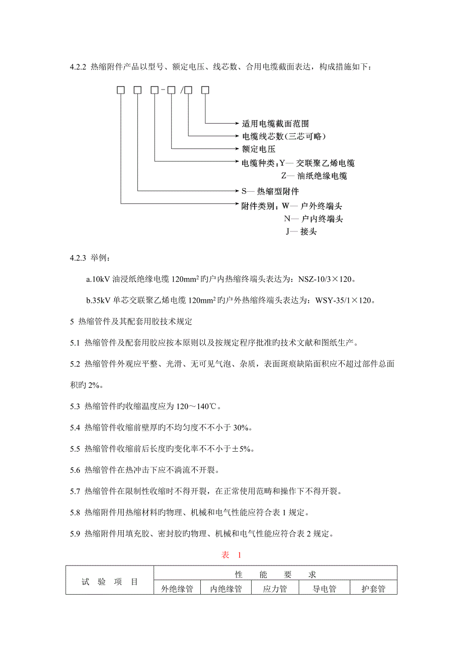 中国35kV及以下电力电缆热缩型应用重点技术条件_第3页