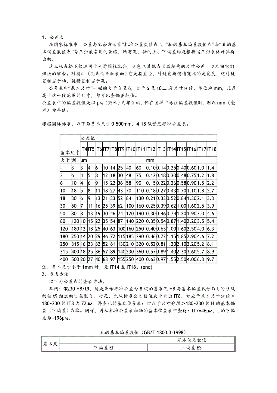 机械制图公差尺寸和查表_第1页