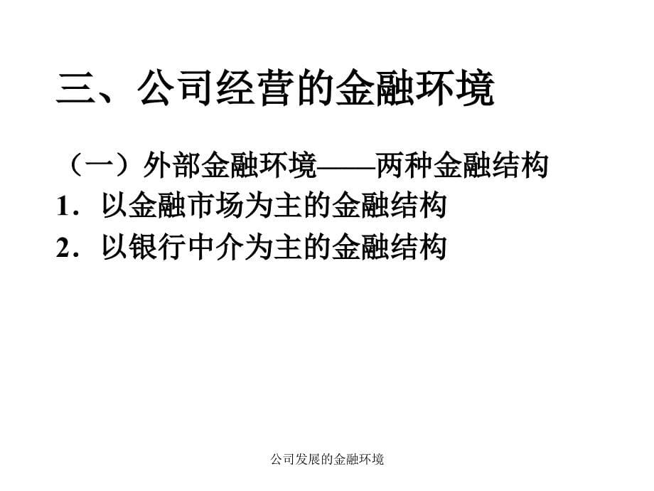 公司发展的金融环境课件_第5页