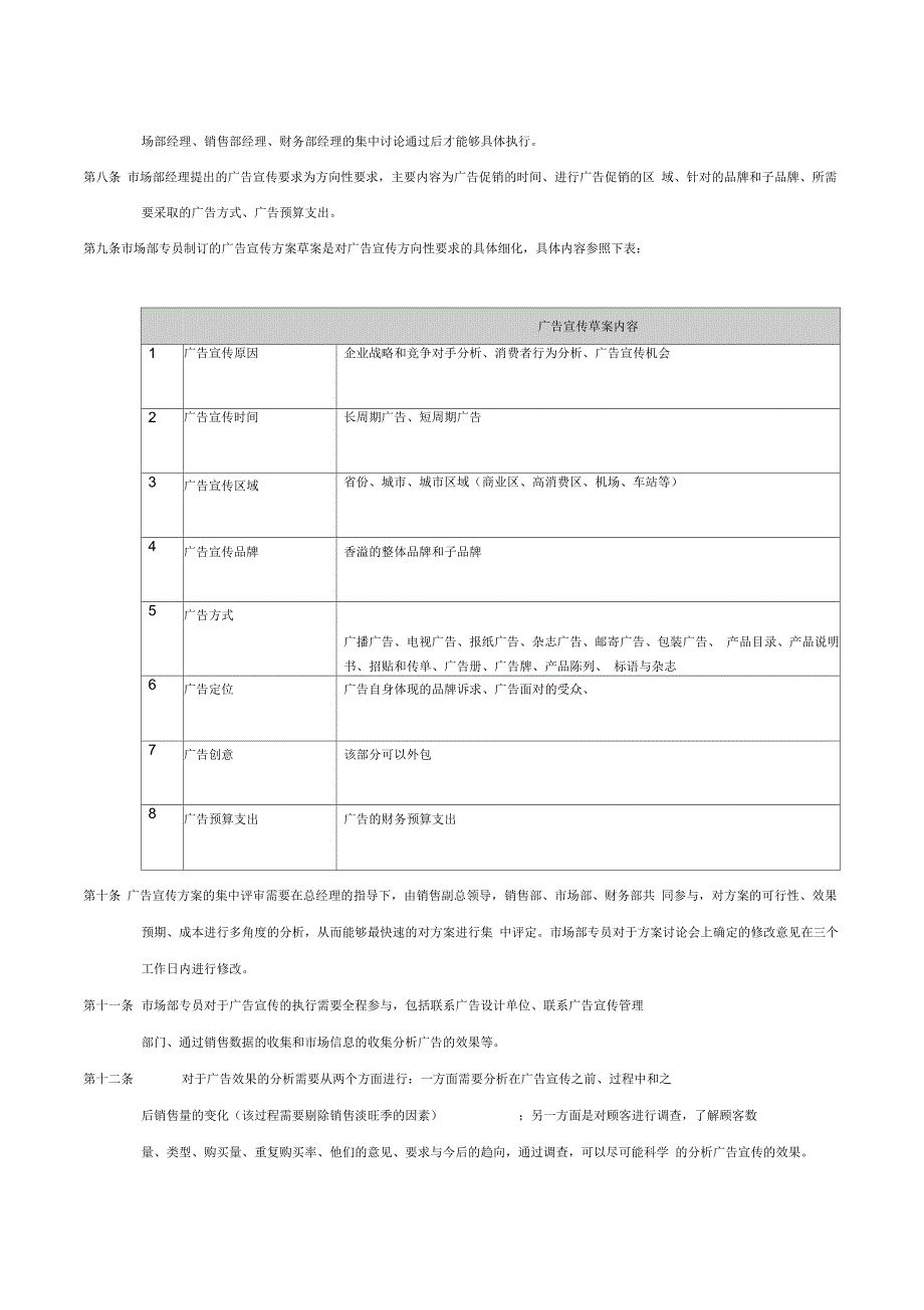 某知名酒业公司广告促销管理制度_第2页