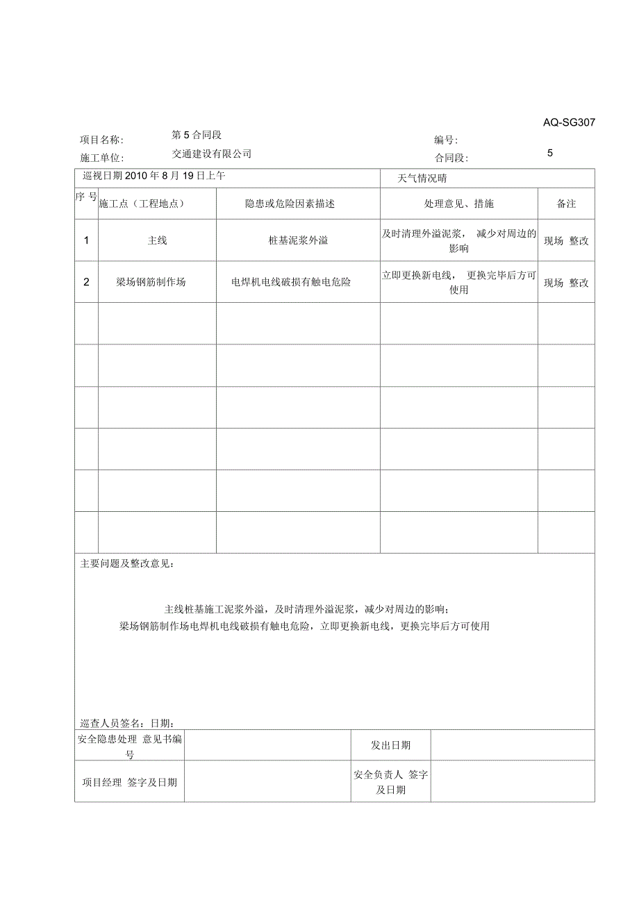 施工安全巡查记录_第2页