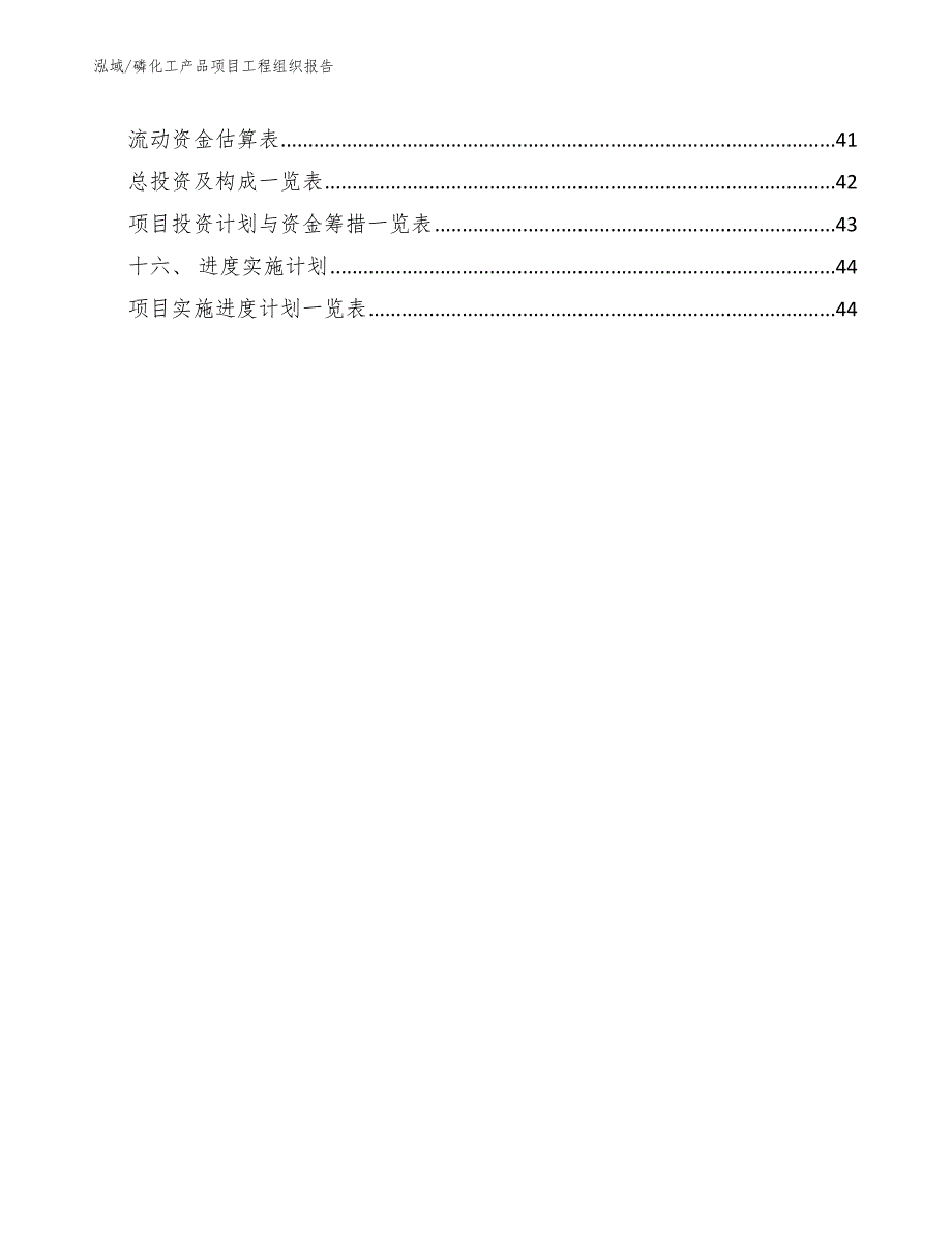 磷化工产品项目工程组织报告（范文）_第2页