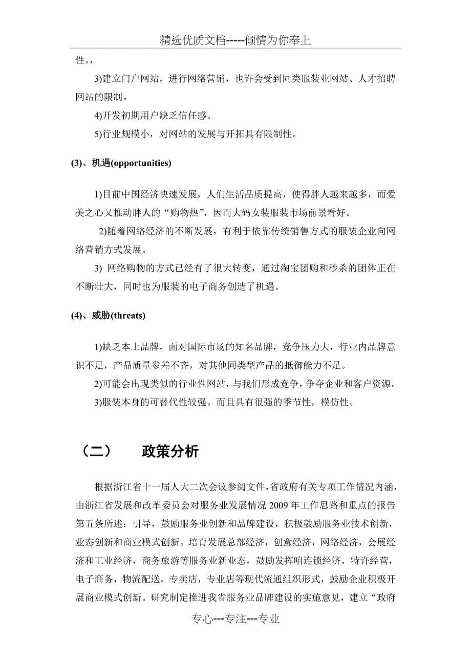 大码女装网络营销策划书_第5页