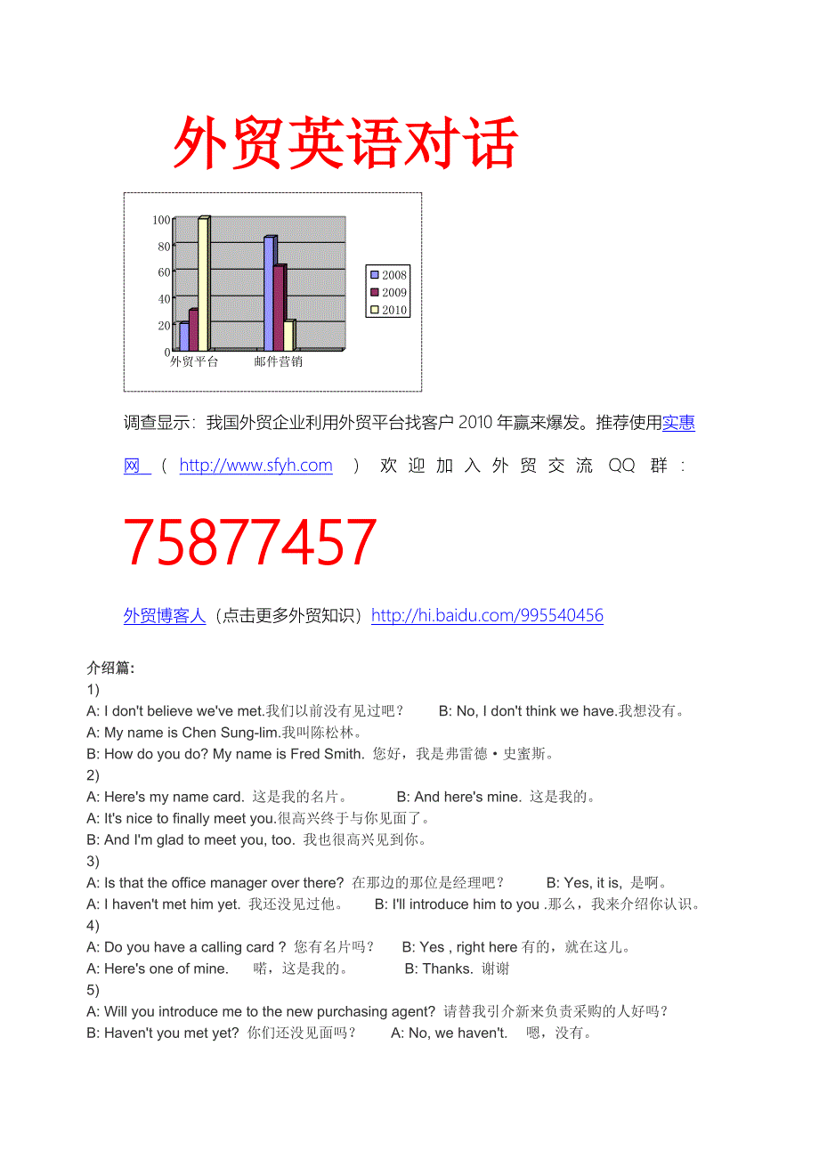 外贸英语交流_第1页