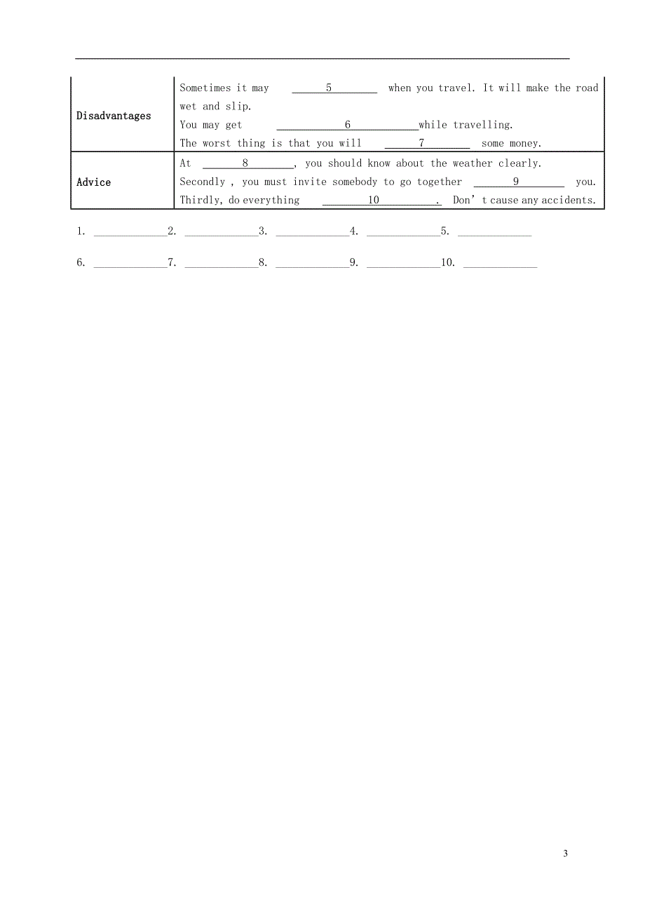 江苏省盐城市盐都县郭猛中学八年级英语下册Unit2TravellingIntegratedskills导学案无答案新版牛津版_第3页