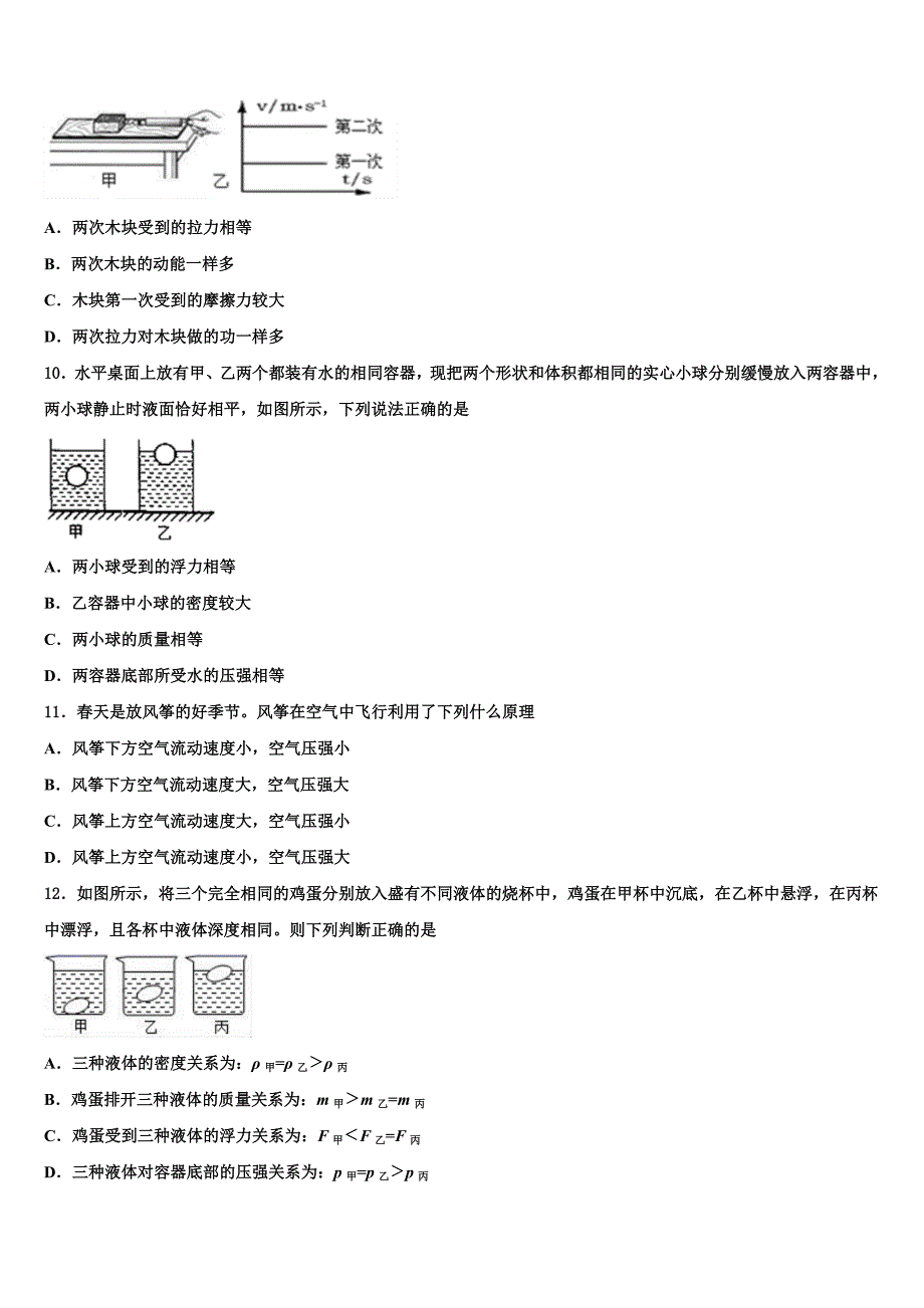 2023学年湖南师大附中物理八年级第二学期期末检测试题（含解析）.doc_第3页