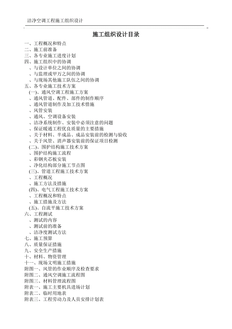 洁净空调施工组织设计_第1页