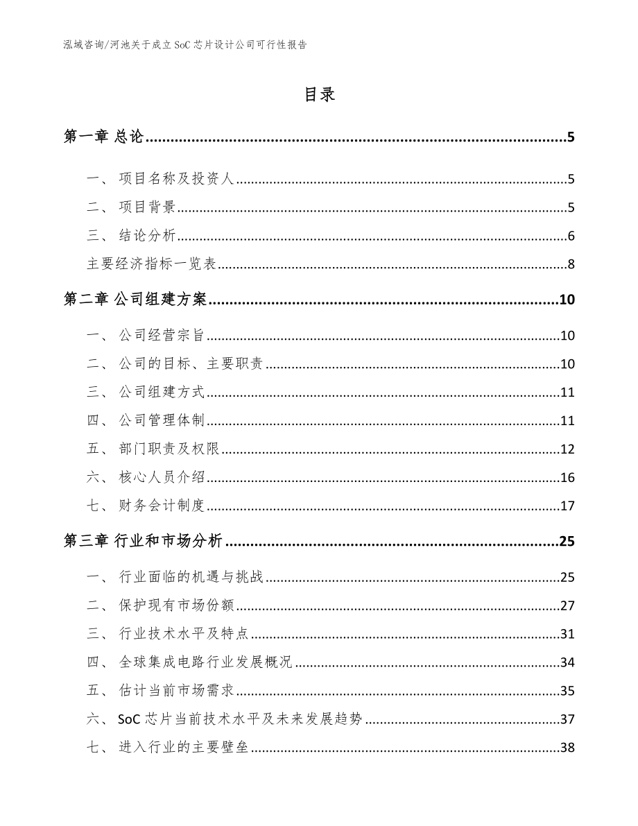 河池关于成立SoC芯片设计公司可行性报告【模板参考】_第1页