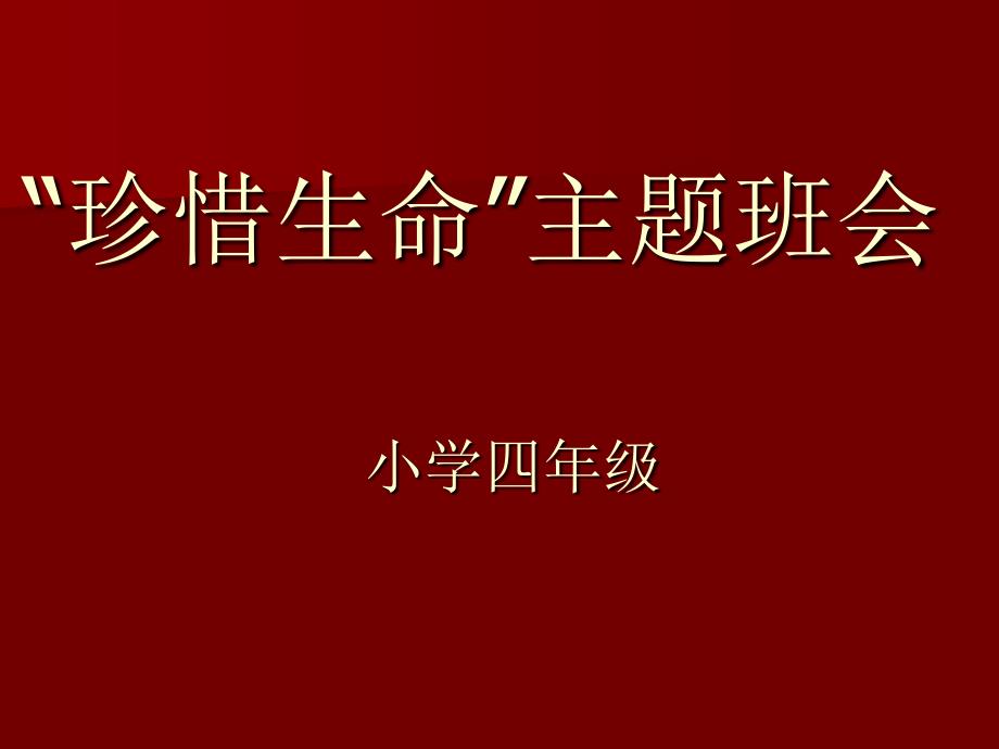 小学生安全教育主题班会课件_第1页