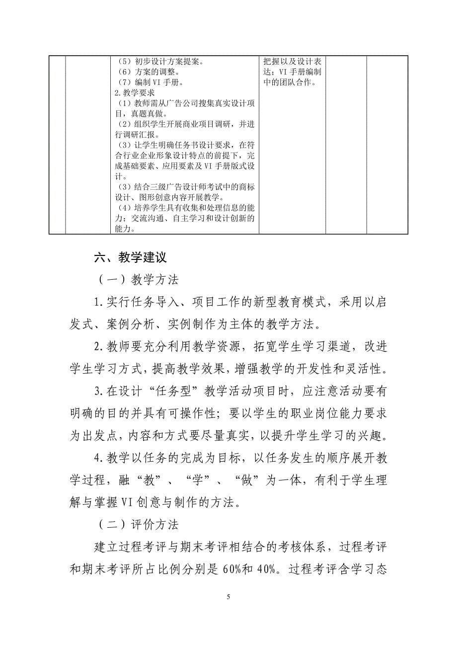 《企业形象设计》课程标准_第5页