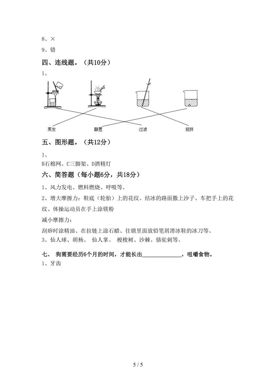 苏教版三年级科学上册期中试卷及答案【全面】.doc_第5页