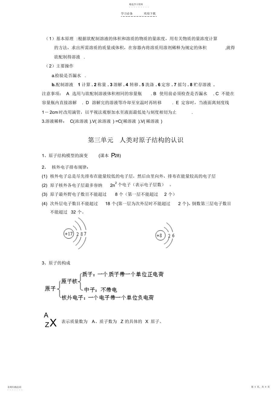 2022年苏教版化学期中考试复习知识点_第5页