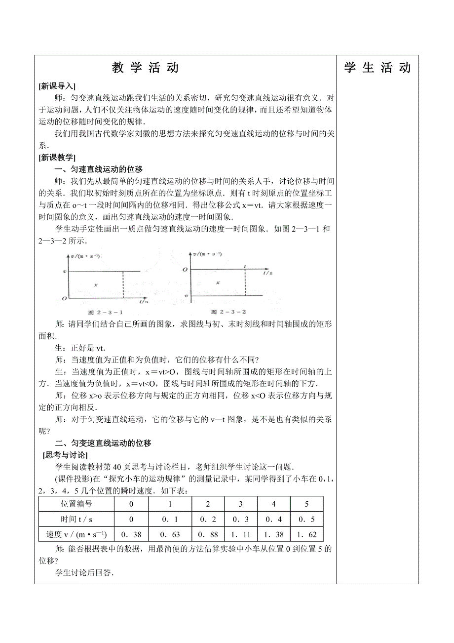 23匀速直线运动的位移和时间的关系.doc_第2页