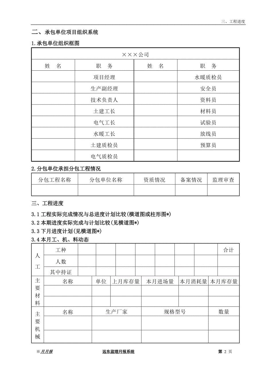 高层建筑通用监理月报范本.doc_第5页