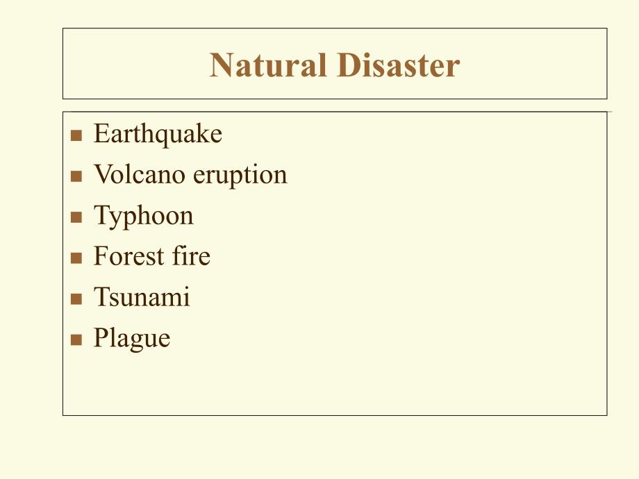 Disaster自然灾害英文介绍原创课件_第1页