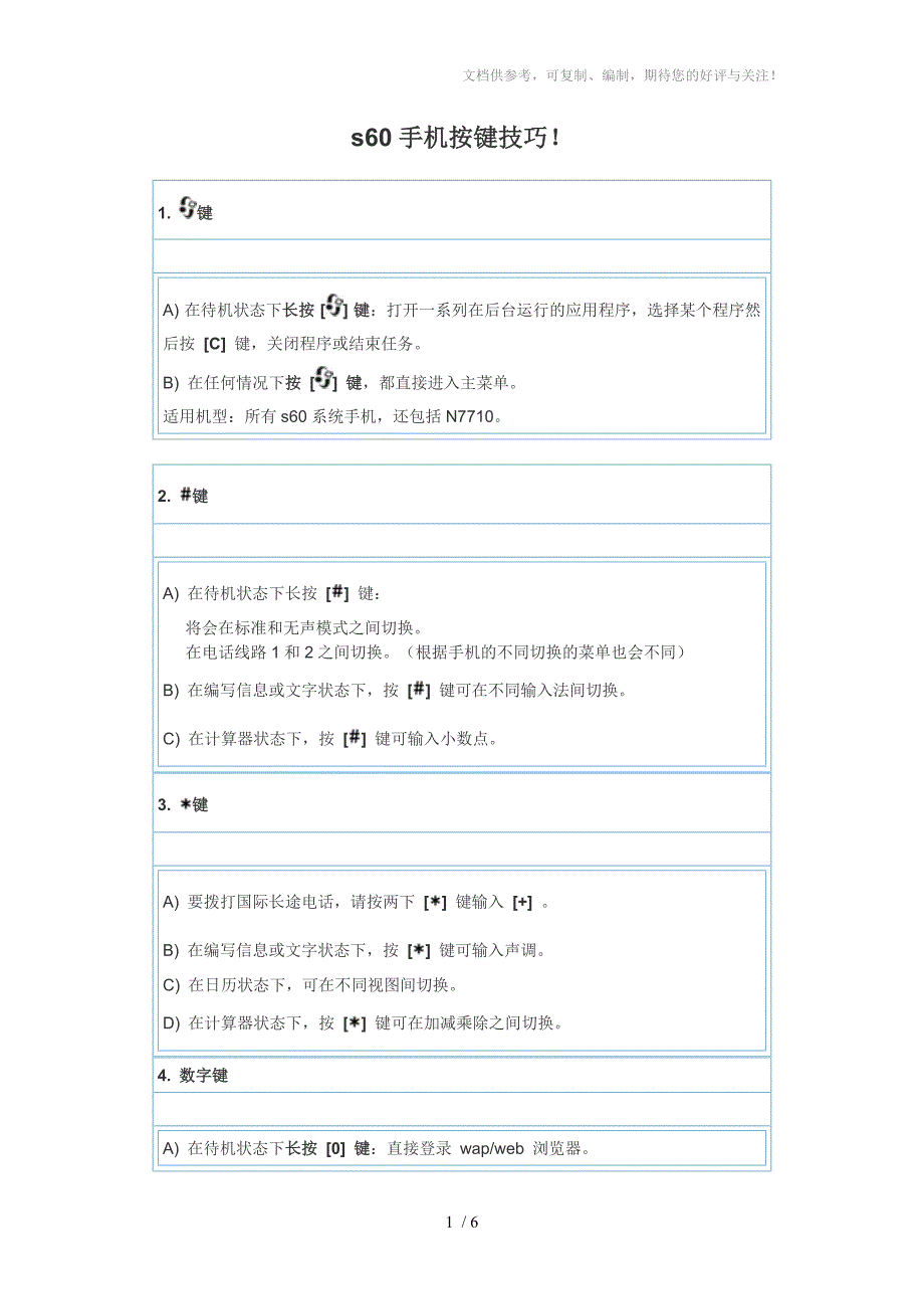 塞班S系统手机按键技巧_第1页