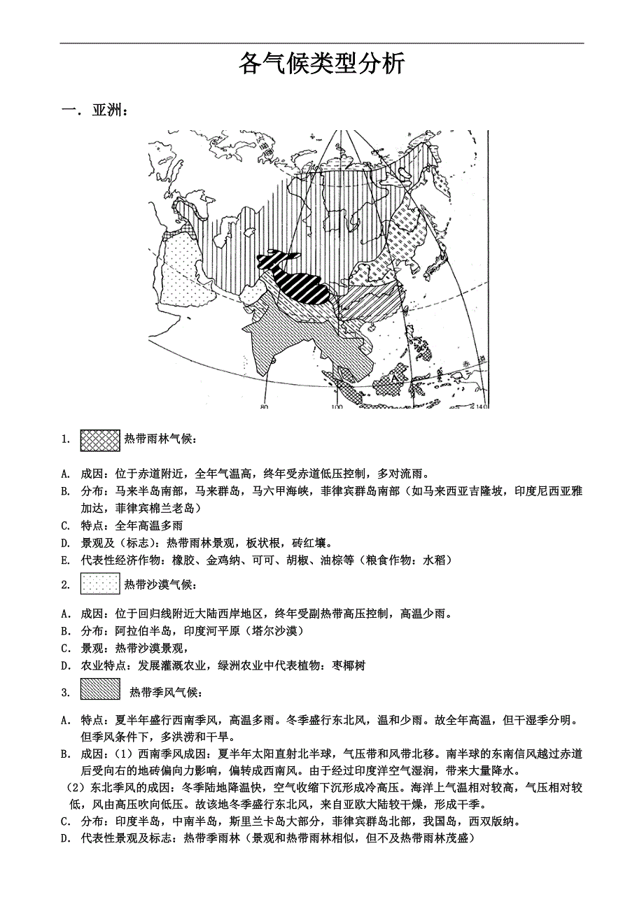 各大洲气候类型分布规律与成因_第1页