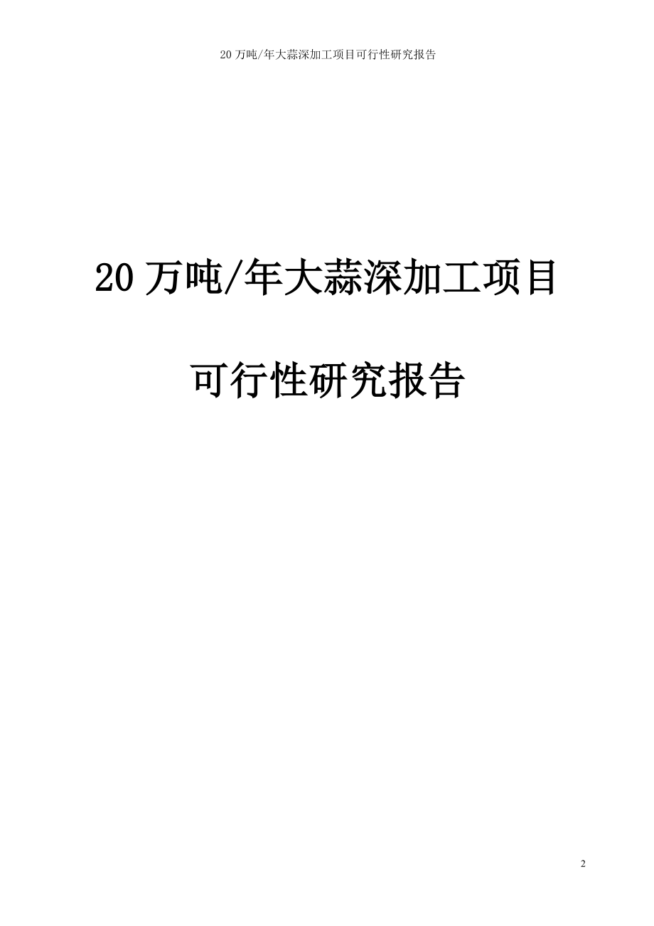 20万吨每年紫皮大蒜深加工项目可行性研究报告.doc_第2页