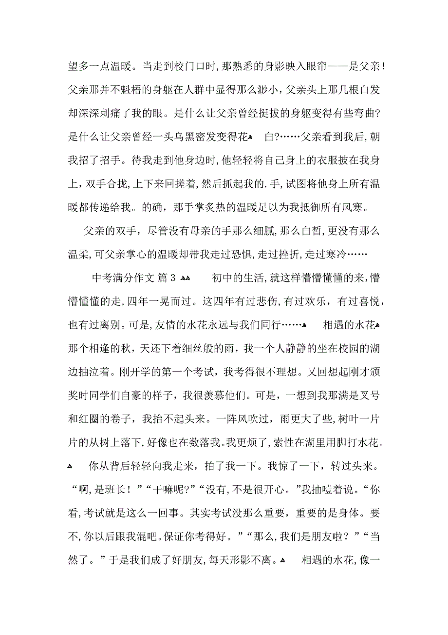 必备中考满分作文合集七篇_第3页