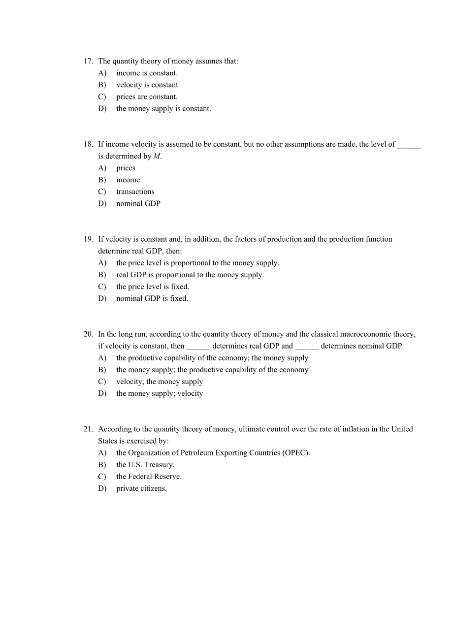 英文版题库5通货膨胀起因、影响和社会成本.doc_第4页