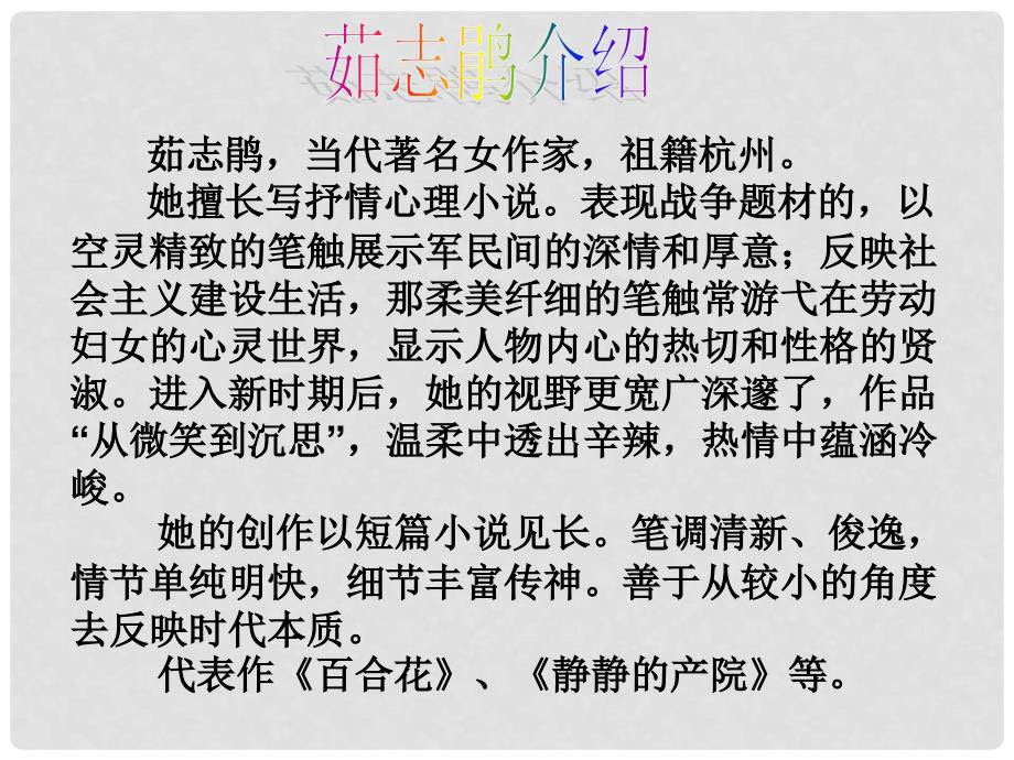 江苏省金湖县外国语学校九年级语文上册《小说家谈小说》课件 苏教版_第4页