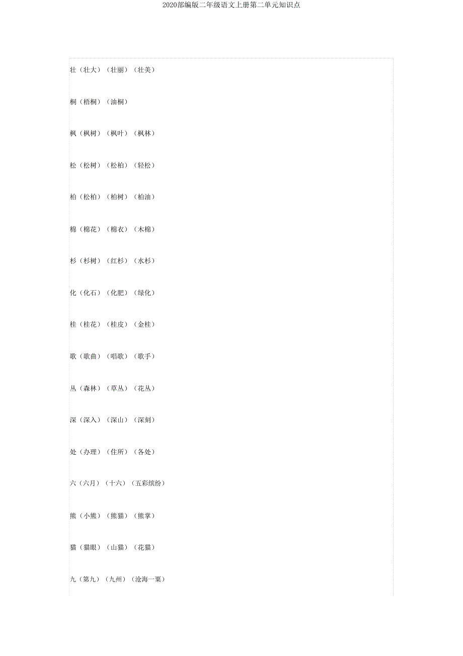 2020部编版二年级语文上册第二单元知识点.doc_第4页