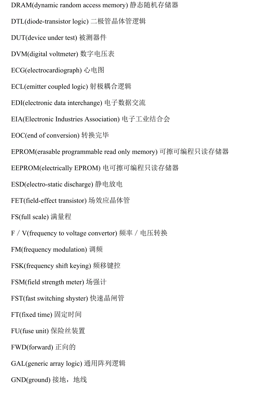 电子类常用缩写中英文对照表_第3页