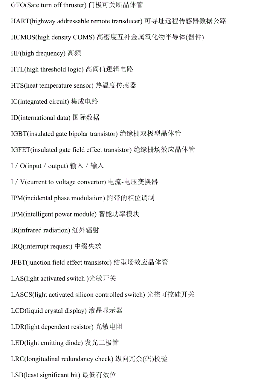 电子类常用缩写中英文对照表_第4页