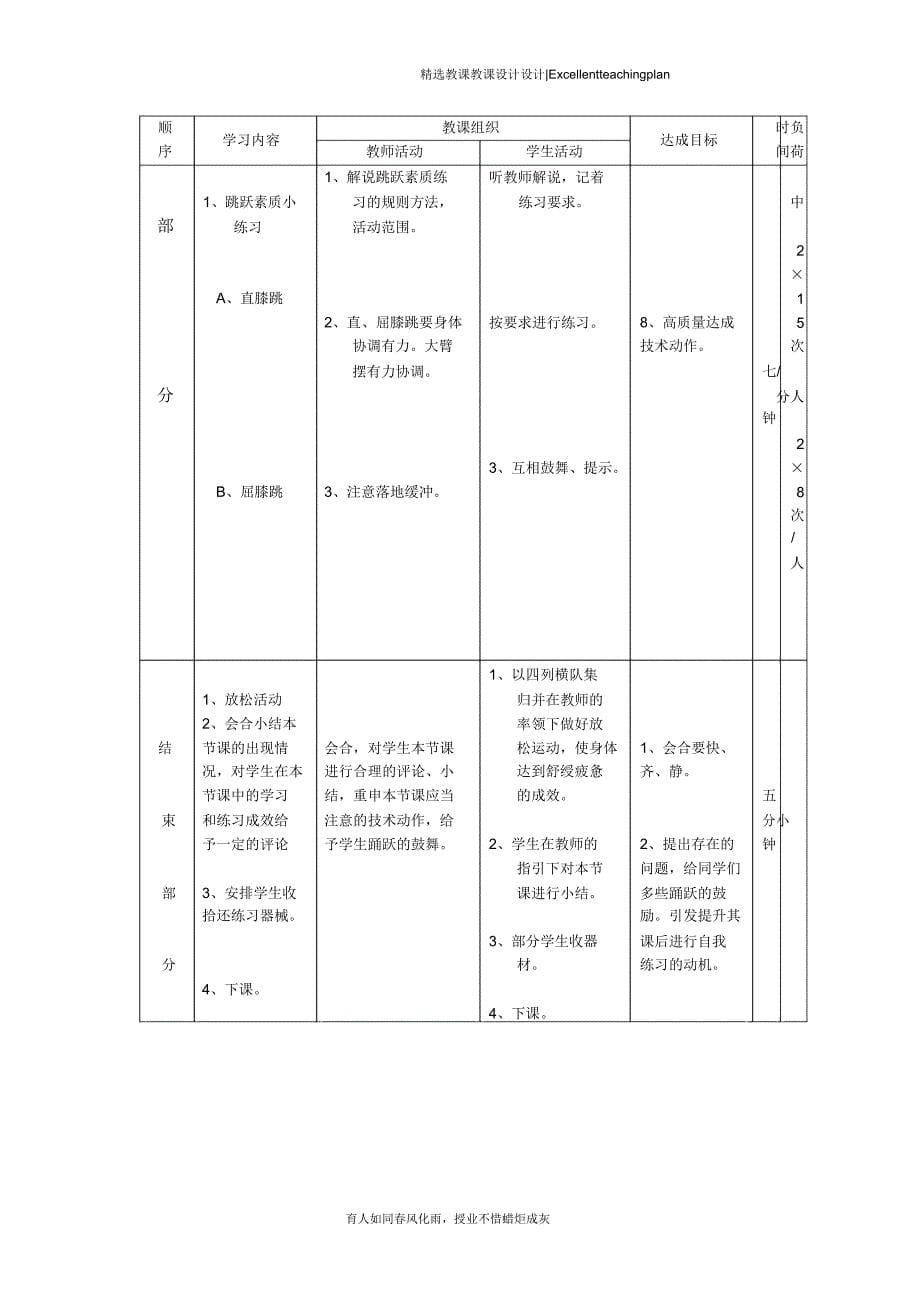 初级中学七年级体育课教案新部编本.doc_第5页