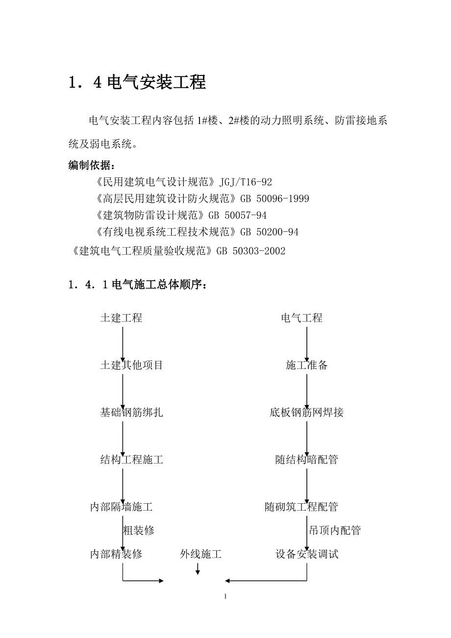 电气安装施工组织设计.doc_第1页