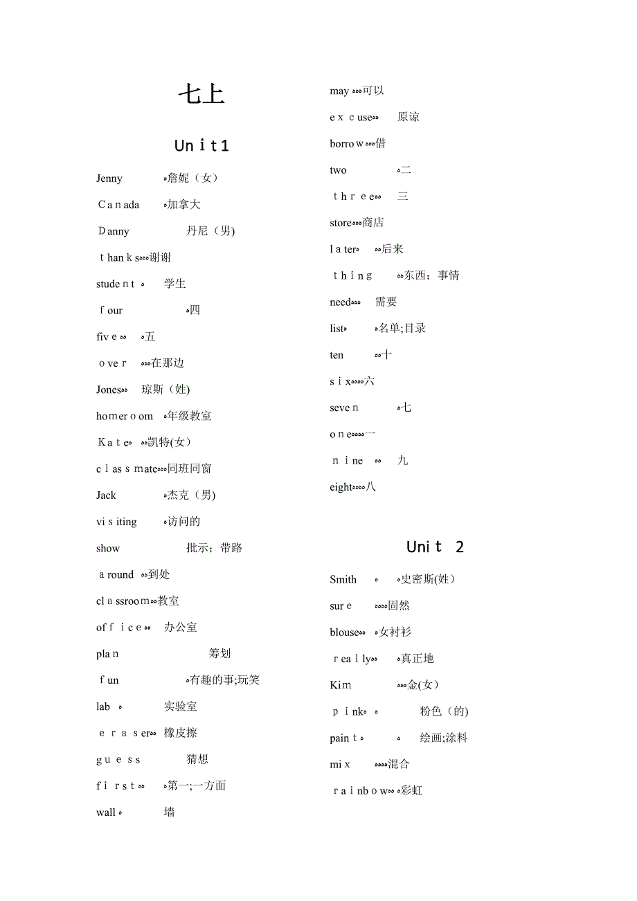 冀教版初中英语单词表(7-9)_第2页