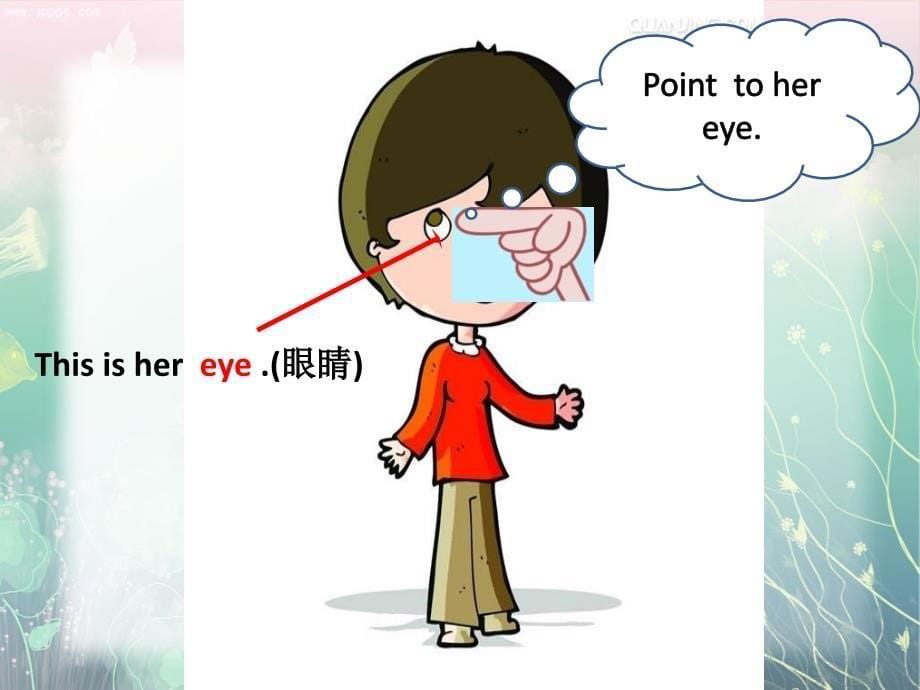 Point to her nose ._第5页