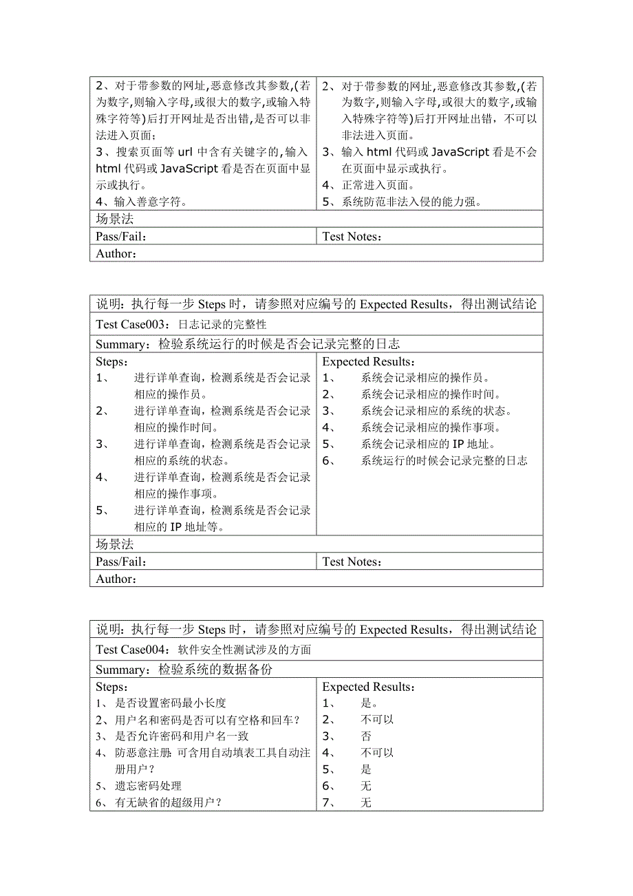 《安全性测试用例》word版.doc_第2页