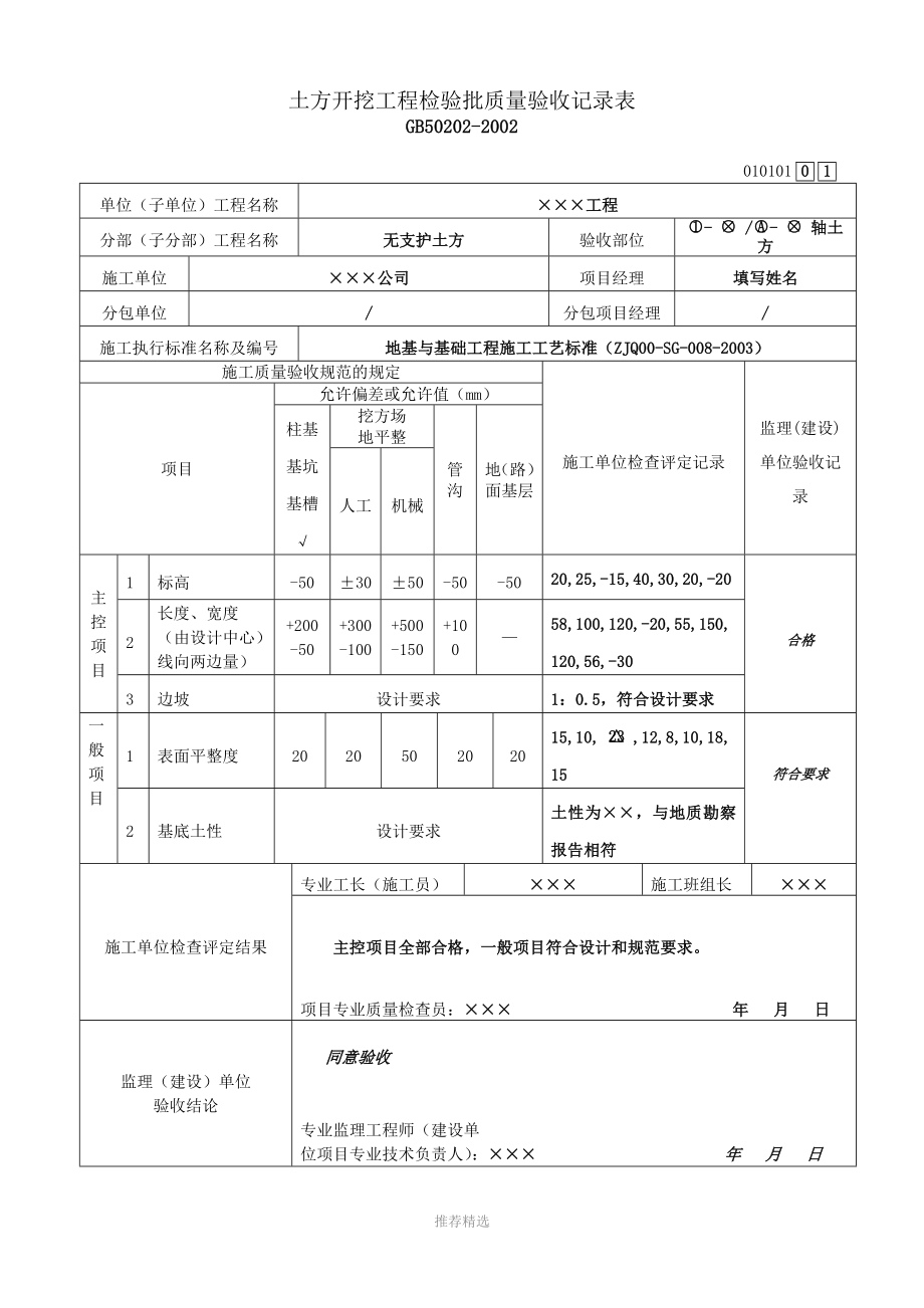 推荐-一般检验批填写样表_第2页