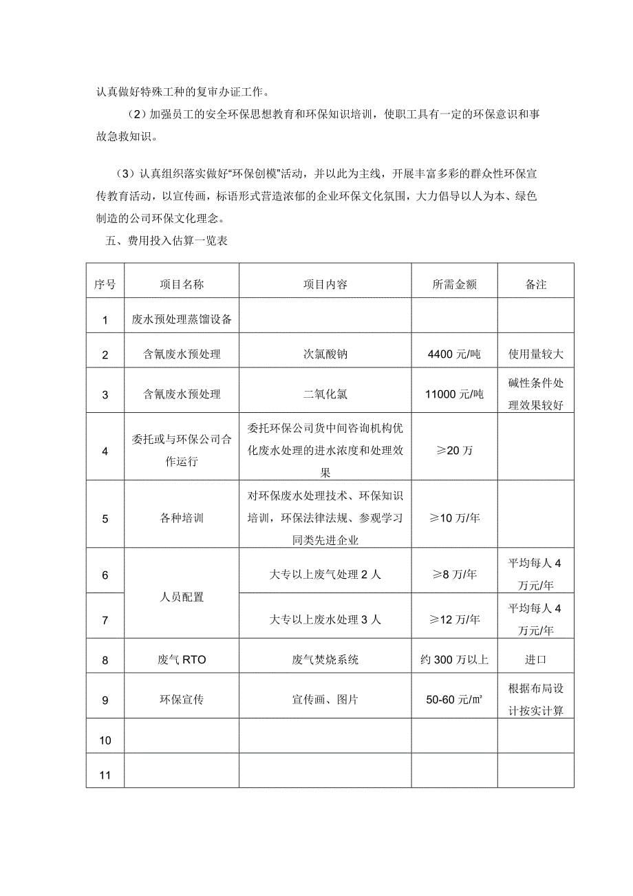 安全环保工作实施方案_第5页