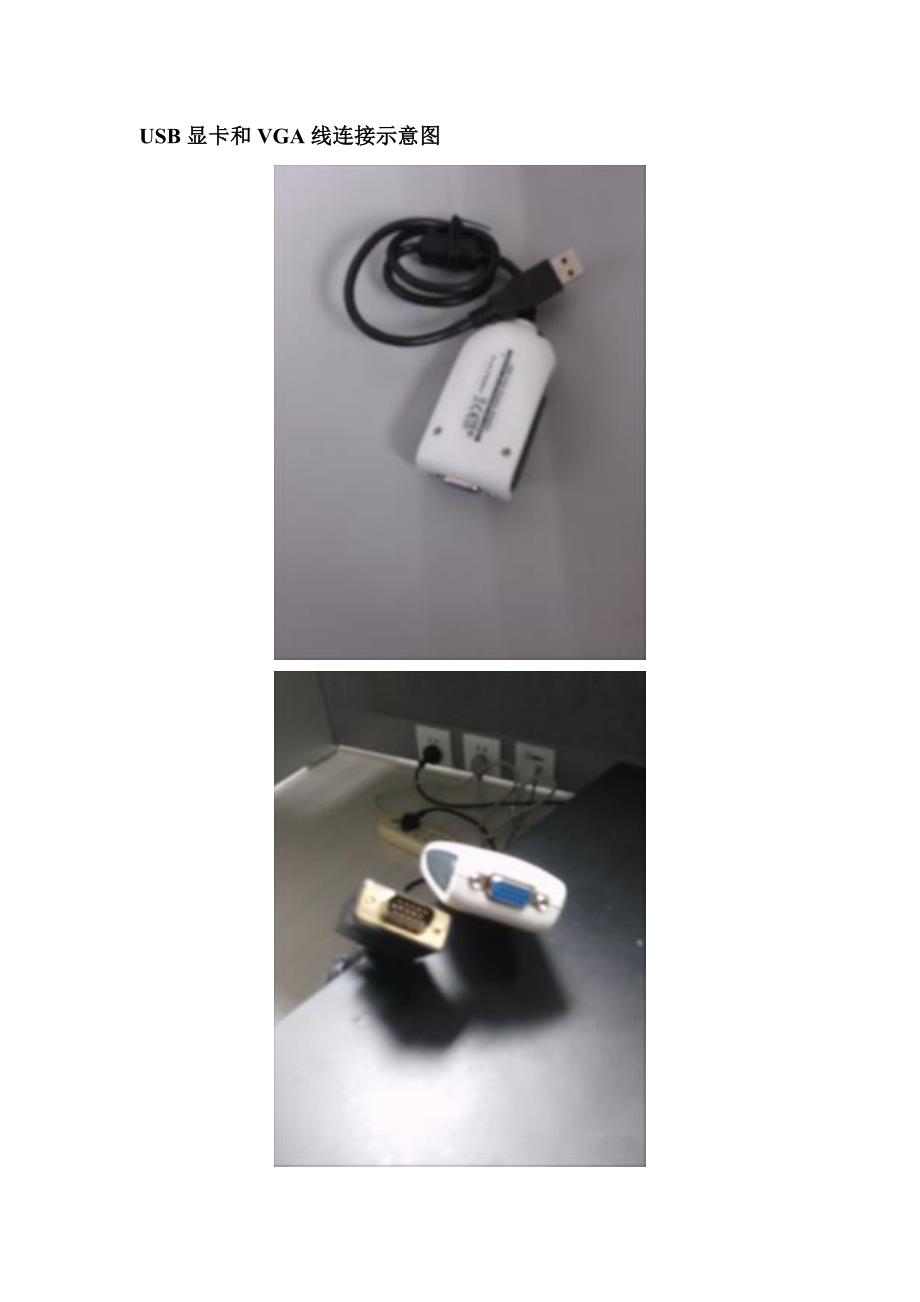 USB显卡和VGA线连接示意图_第1页
