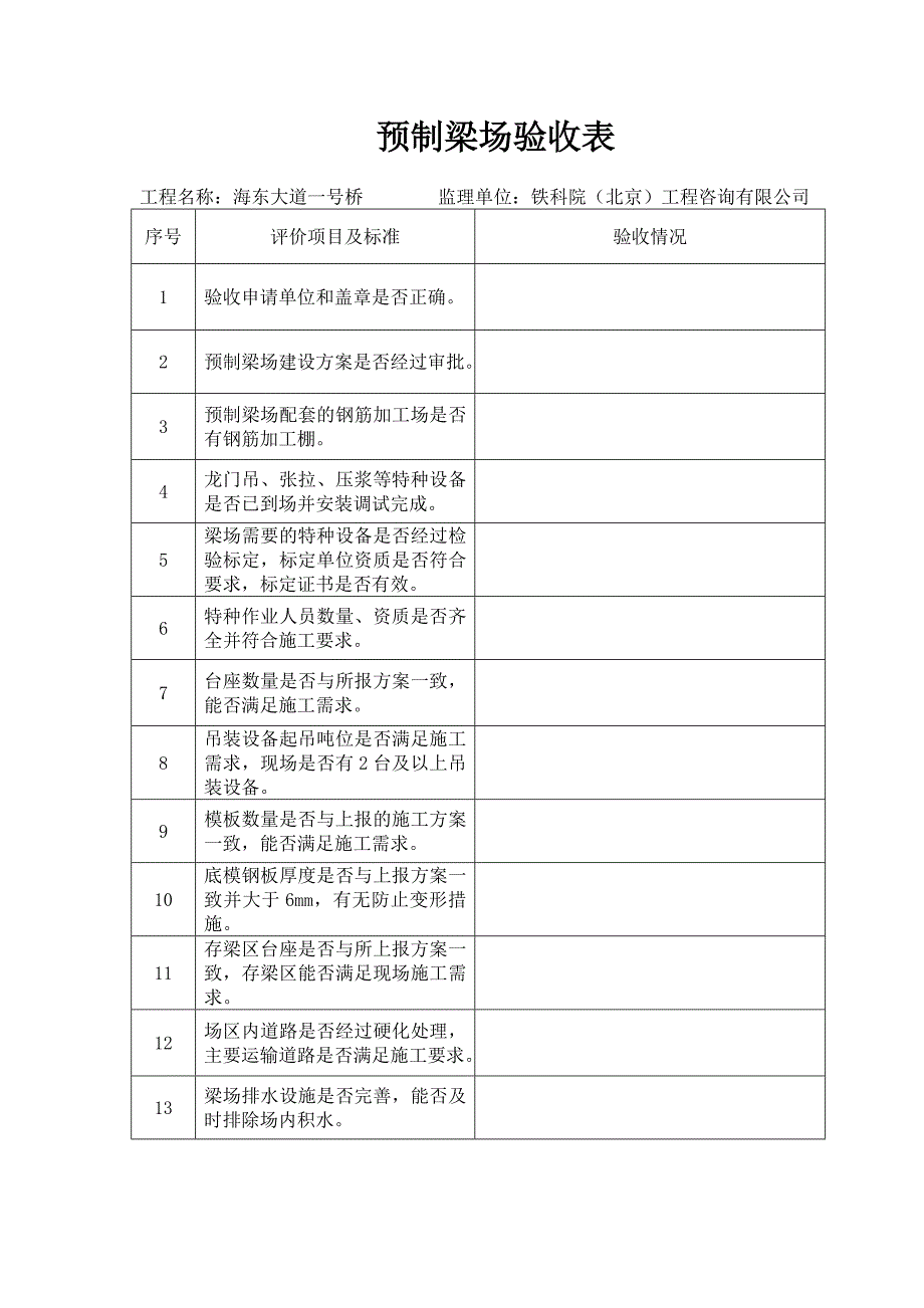 预制梁场验收表_第1页